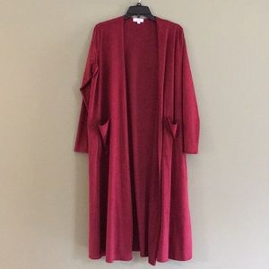 Lularoe Sarah Faux Suede Cardigan size Large